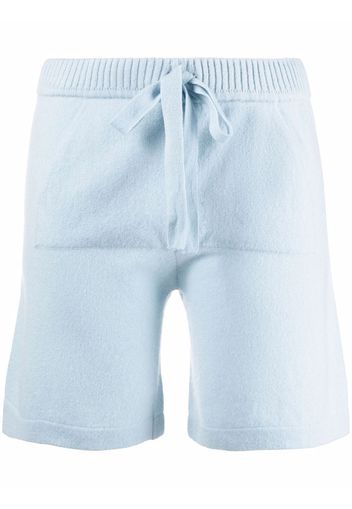 P.A.R.O.S.H. cashmere-knit drawstring shorts - Blu