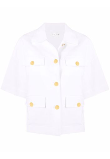 P.A.R.O.S.H. short sleeve button-up jacket - Bianco