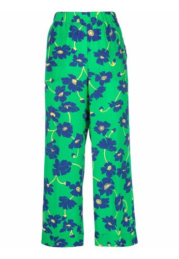 P.A.R.O.S.H. floral-print trousers - Verde