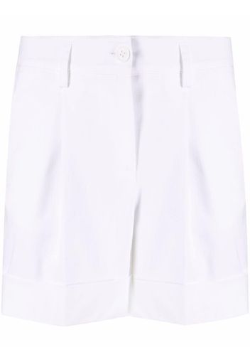 P.A.R.O.S.H. turn-up hem cotton shorts - Bianco