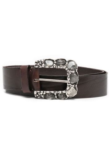 P.A.R.O.S.H. gem-embellished leather belt - Marrone