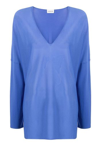 P.A.R.O.S.H. asymmetric fine-knit blouse - Blu