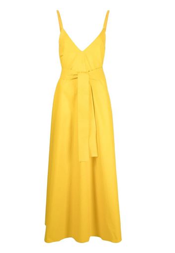 P.A.R.O.S.H. V-neck tied-waist dress - Giallo