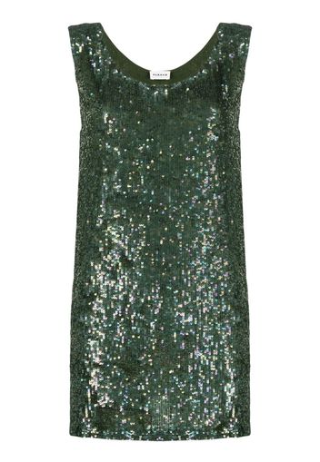 P.A.R.O.S.H. Top smanicato con paillettes - Verde