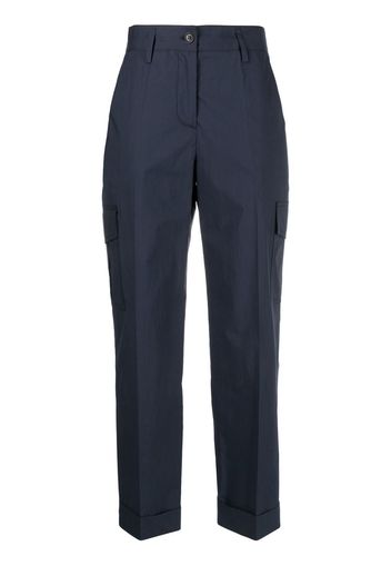 P.A.R.O.S.H. high-waisted cropped trousers - Blu