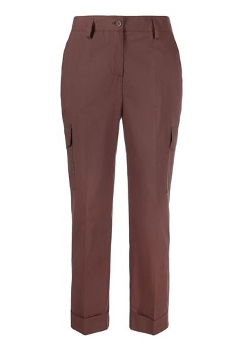 P.A.R.O.S.H. high-waisted cropped trousers - Marrone