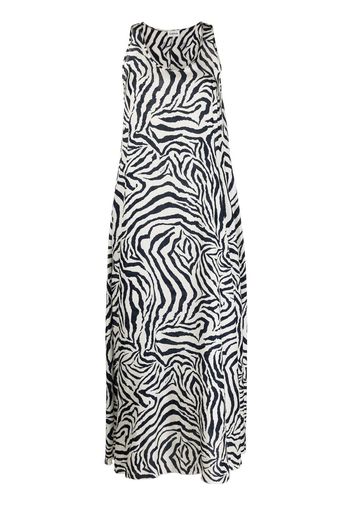 P.A.R.O.S.H. zebra-print maxi dress - Bianco