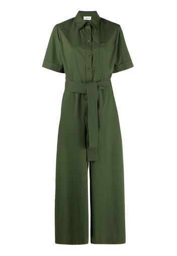 P.A.R.O.S.H. belted-waist jumpsuit - Verde