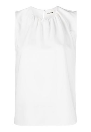 P.A.R.O.S.H. gathered neckline blouse - Bianco