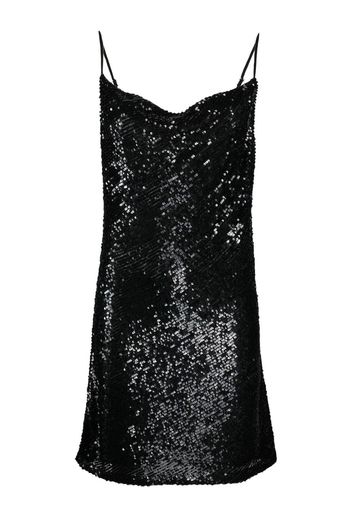 P.A.R.O.S.H. sequin-embellished mini dress - Nero