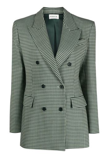 P.A.R.O.S.H. gingham-check double-breasted blazer - Verde