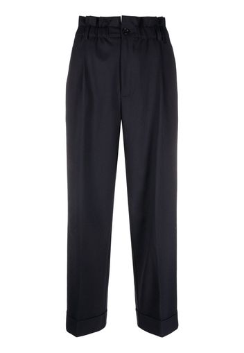 P.A.R.O.S.H. paperbag-waist straight leg trousers - Blu