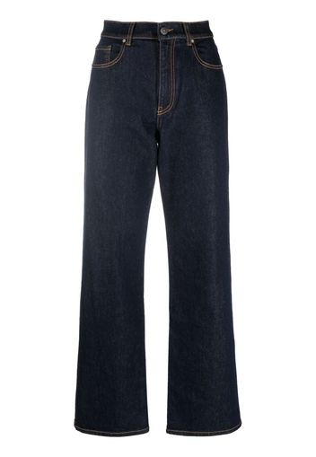 P.A.R.O.S.H. straight-leg contrast stitch jeans - Blu