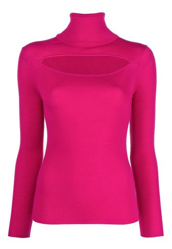 P.A.R.O.S.H. cut-out roll-neck jumper - Rosa