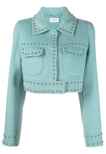 P.A.R.O.S.H. studded cropped jacket - Blu