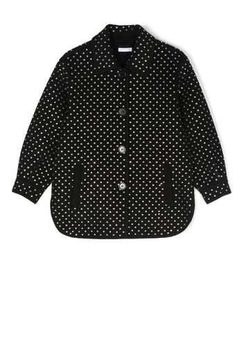 P.A.R.O.S.H. Swarovski-crystal studded shirt coat - Nero