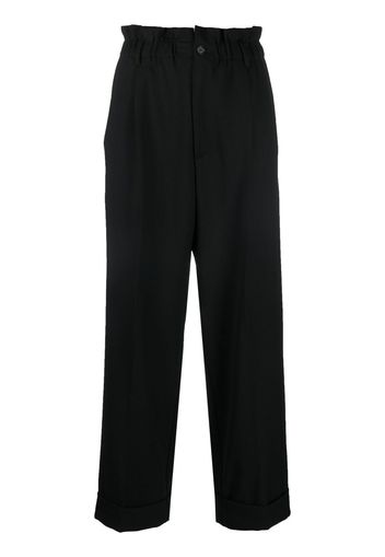 P.A.R.O.S.H. paperbag-waist four-pocket straight trousers - Nero