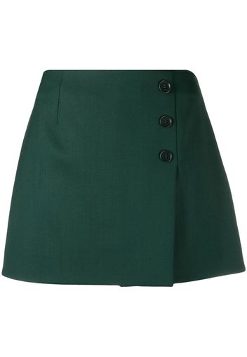 P.A.R.O.S.H. button-detail A-line mini skirt - Verde