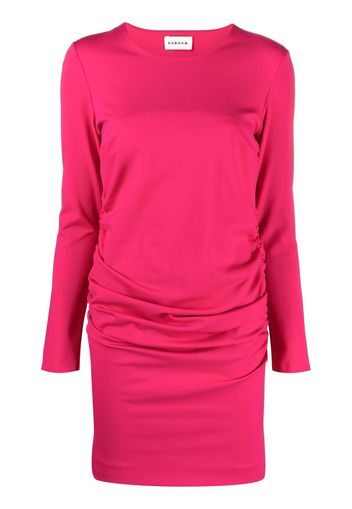 P.A.R.O.S.H. gathered-detail long-sleeve dress - Rosa