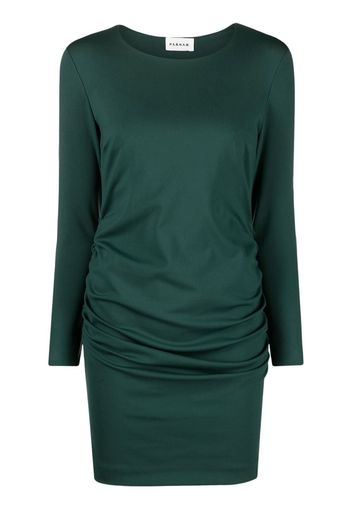 P.A.R.O.S.H. ruched long-sleeve mini dress - Verde