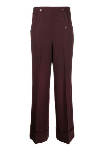 P.A.R.O.S.H. Pantaloni sartoriali a vita alta - Viola