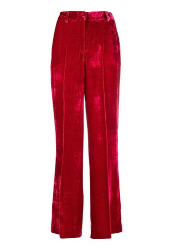 P.A.R.O.S.H. velvet wide-leg trousers - Rosso