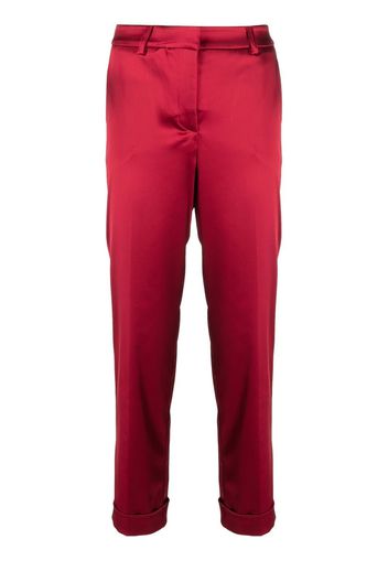 P.A.R.O.S.H. satin-finish tailored trousers - Rosso