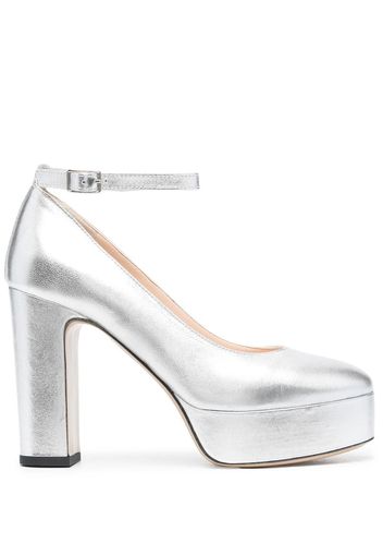 P.A.R.O.S.H. platform Mary Jane pumps - Argento