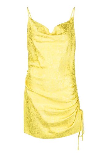 P.A.R.O.S.H. floral jacquard cowl neck dress - Giallo