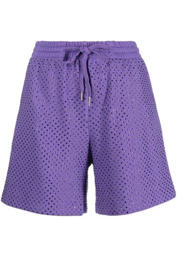 P.A.R.O.S.H. Shorts con strass - Viola