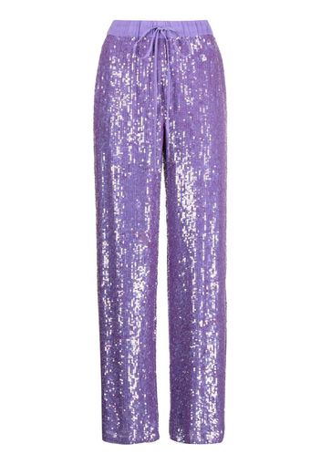 P.A.R.O.S.H. Pantaloni dritti con paillettes - Viola