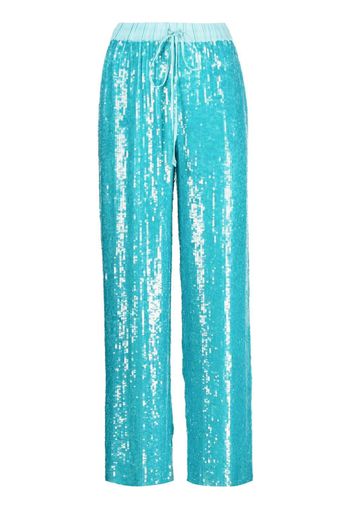 P.A.R.O.S.H. Pantaloni dritti con paillettes - Blu