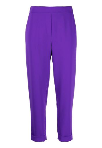 P.A.R.O.S.H. elasticated-waist tapered trousers - Viola