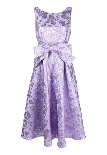 P.A.R.O.S.H. floral-pattern satin midi dress - Viola