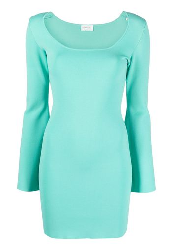 P.A.R.O.S.H. knitted long-sleeved mini dress - Blu