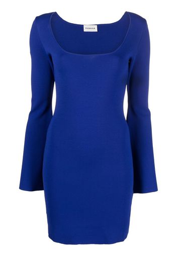 P.A.R.O.S.H. knitted long-sleeved mini dress - Blu