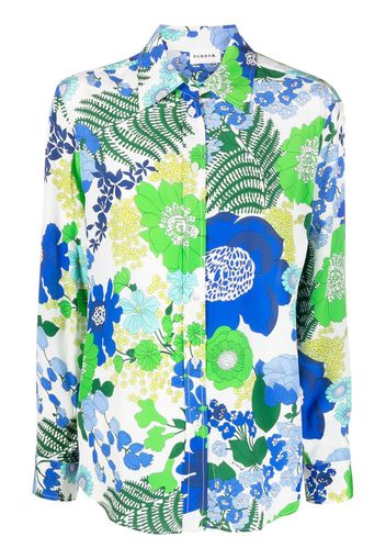 P.A.R.O.S.H. floral-print silk shirt - Bianco