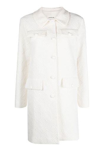 P.A.R.O.S.H. matelassé single-breasted coat - Bianco