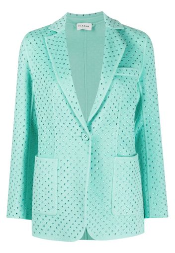 P.A.R.O.S.H. rhinestone-embellished wool-cashmere blazer - Blu