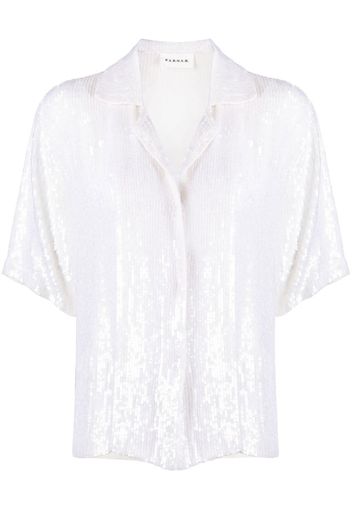 P.A.R.O.S.H. sequinned short-sleeve shirt - Bianco