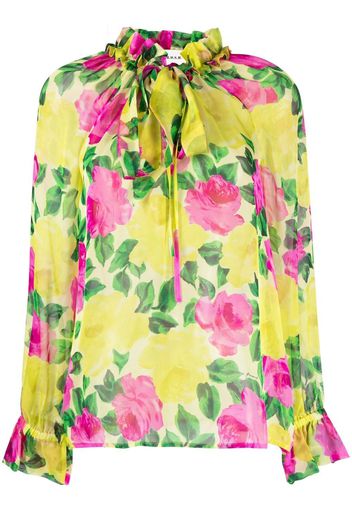 P.A.R.O.S.H. floral-print silk blouse - Giallo