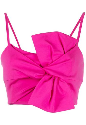 P.A.R.O.S.H. Renny bow-detail crop top - Rosa