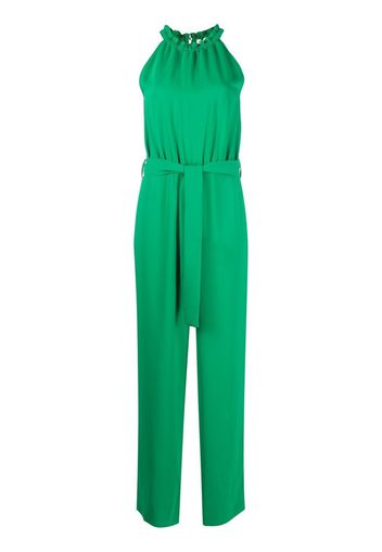 P.A.R.O.S.H. belted halterneck jumpsuit - Verde