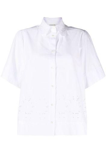 P.A.R.O.S.H. broderie-anglaise short-sleeve shirt - Bianco