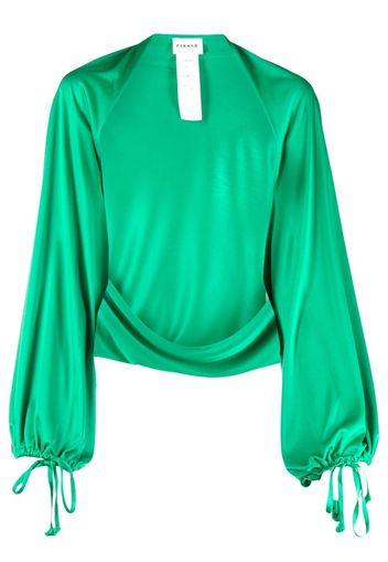 P.A.R.O.S.H. draped open-front blouse - Verde