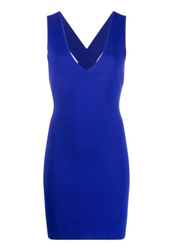 P.A.R.O.S.H. V-neck bodycon mini dress - Blu