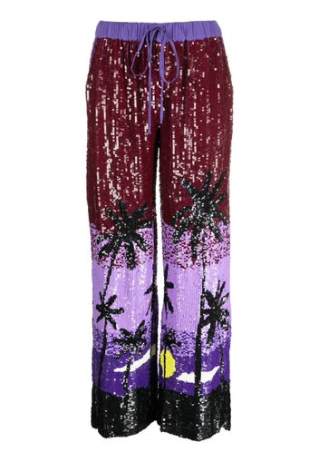 P.A.R.O.S.H. sequin-embellished trousers - Viola