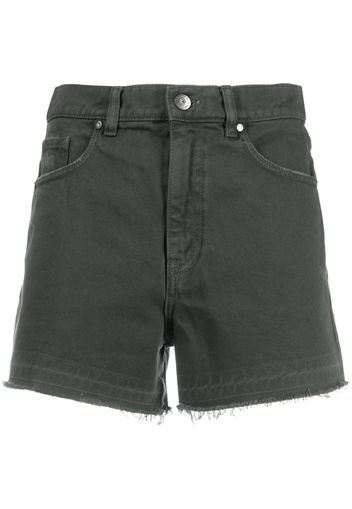 P.A.R.O.S.H. Shorts denim con effetto vissuto - Verde