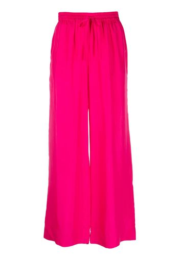 P.A.R.O.S.H. wide leg silk drawstring trousers - Rosa