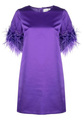 P.A.R.O.S.H. feather-trim satin dress - Viola